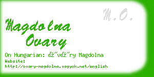 magdolna ovary business card